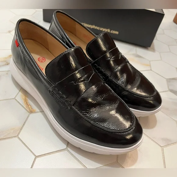 Marc Joseph Grace Black Leather Size 8.5 fits like a 9 women’s patent worn once! - Picture 10 of 13